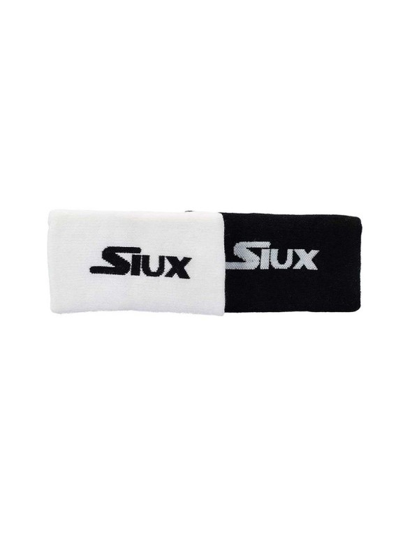Siux Langes Armband aus Jacquard-Baumwolle, Schwarz, Weiß