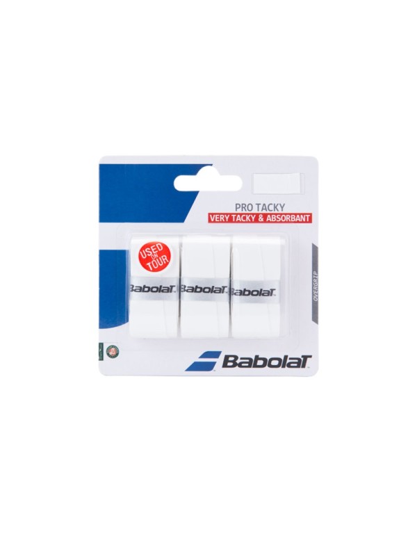 Overgrip Babolat Pro Tacky X 3 Blanc 653039 101 |BABOLAT |Overgrips