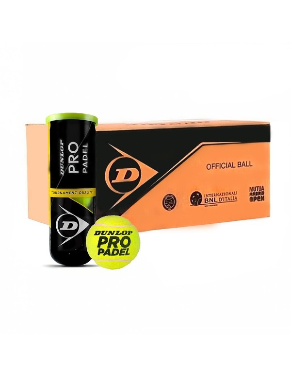 Box 24 Cans 3 Balls Dunlop Pro Padel |DUNLOP |Padel balls