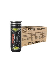 Cassetto Nox 24 Lattine Da 3 Palline Di Padel Pro Titanium |NOX |Scatole