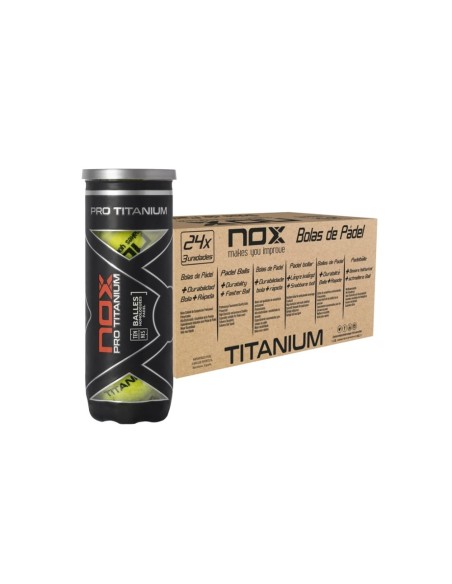 Box Nox 24 Cans Of 3 Balls Padel Pro Titanium |NOX |Box