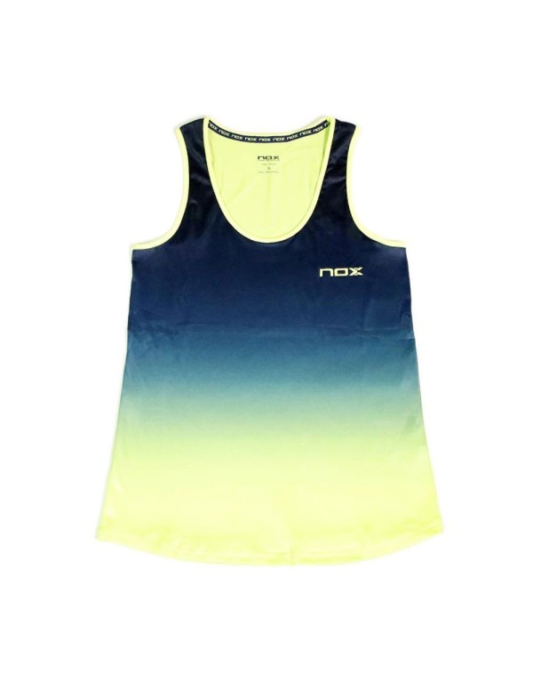 Camiseta Mujer Tirantes Pro Azul Lima T20mcatiazli |NOX |NOX padel clothing