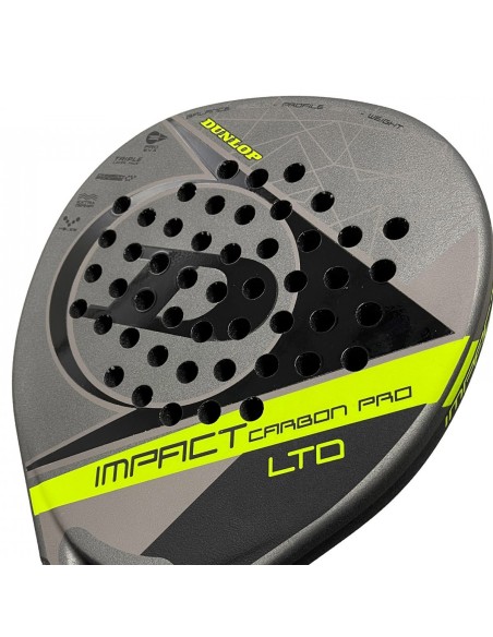 Dunlop Impact Carbon Pro Ltd Yellow |DUNLOP |Dunlop Padel Rackets Dunlop Impact Carbon Pro Ltd Yellow |DUNLOP |Dunlop Padel Rackets