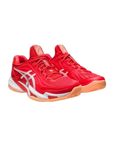 Asics Court Ff 3 Novak Clay Rouge Blanc 1041A364 961 |ASICS |Chaussures de padel ASICS