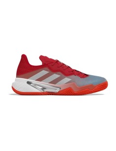Adidas Barricade Clay Rouge Gris Femme Hq8427 |ADIDAS |Chaussures de padel ADIDAS