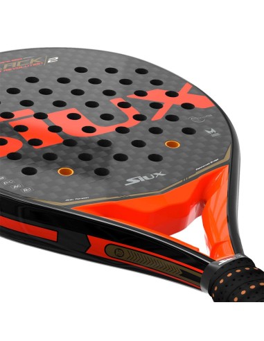 Siux Black Carbon Revolution 2 Arancione |SIUX |Racchette da padel Siux