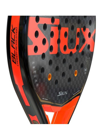 Siux Black Carbon Revolution 2 Naranja |SIUX |Palas de pádel SIUX