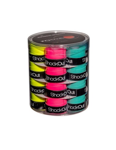 Tambor Shockout X24 Overgrips Premium Multicolor Liso |ShockOut Padel |Complementos pádel