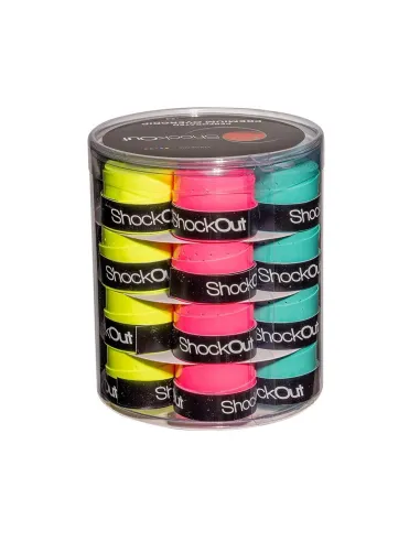 Tamburino Shockout X24 Overgrips Premium Multicolore Forato |ShockOut Padel |Overgrip