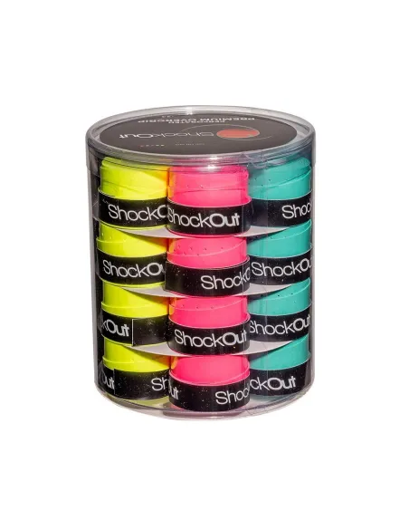 Tamburino Shockout X24 Overgrips Premium Multicolore Forato |ShockOut Padel |Overgrip Tamburino Shockout X24 Overgrips Premium Multicolore Forato |ShockOut Padel |Overgrip