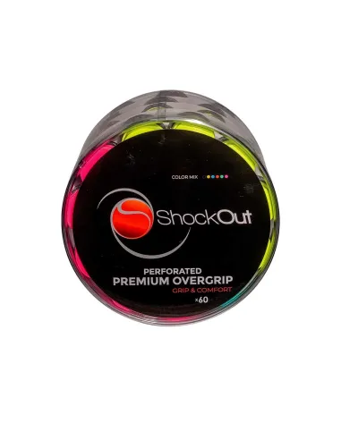 Tambor Shockout X60 Overgrips Premium Multicolor Perfurado |ShockOut Padel |Sobrepunhos