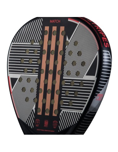 Adidas Match 3.3 Black Rouge 2024 |ADIDAS |Raquettes de padel
