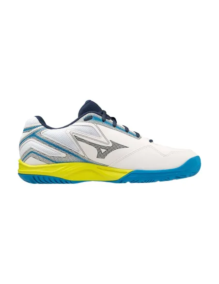 Mizuno Break Shot 4 Ac Blanc Jaune 61Ga234015 |MIZUNO |Chaussures de padel MIZUNO