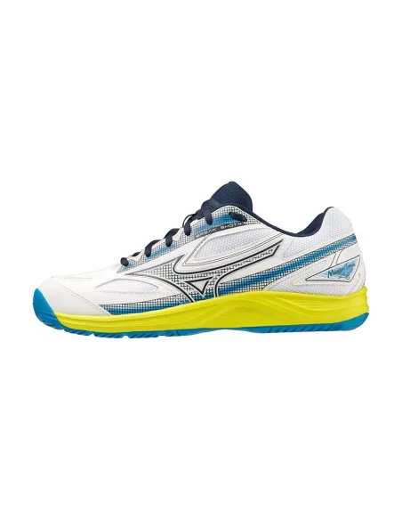 Mizuno Break Shot 4 Ac Blanc Jaune 61Ga234015 |MIZUNO |Chaussures de padel MIZUNO