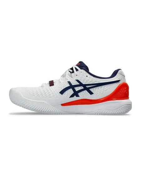 Asics Gel-Resolution 9 Clay Bianco Blu |ASICS |Scarpe da padel ASICS