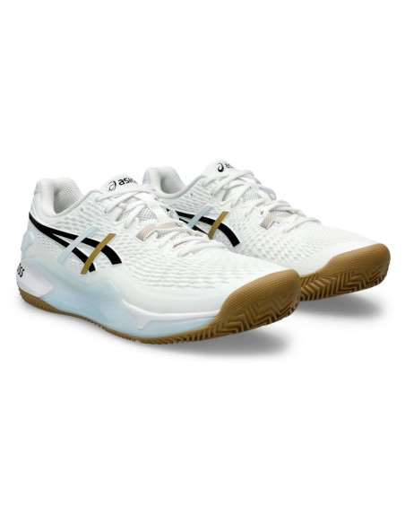 Asics Gel-Resolution 9 Clay 1041A458-100 Bianco |ASICS |Scarpe da padel ASICS