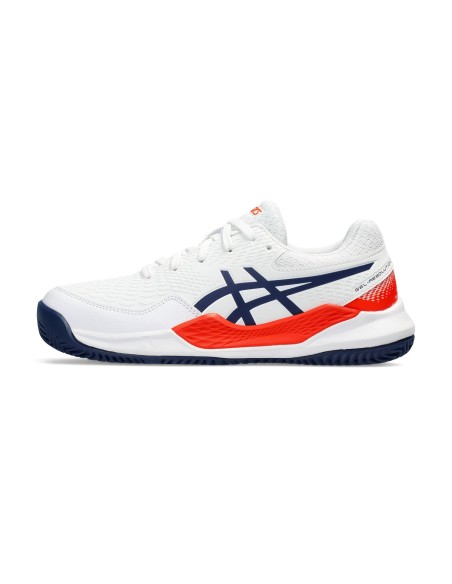 Asics Gel-Resolution 9 Gs Clay 1044A068-103 Blanco Junior |ASICS |Chaussures de padel