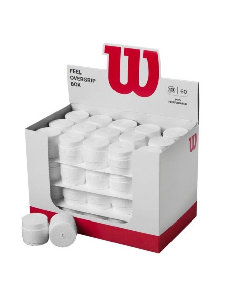 Box 60 Pcs Overgrip Wilson Pro Perforated White |WILSON |Paddle accessories Box 60 Pcs Overgrip Wilson Pro Perforated White |WILSON |Paddle accessories