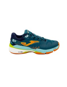 Joma Slam Homme 2317 Pétrole Orange Tslamw2317C |JOMA |Chaussures de padel Joma