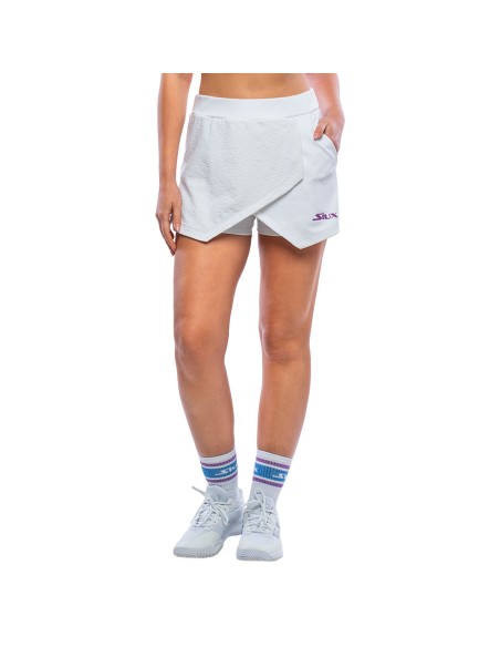 Jupe Siux Jacquard Femme Blanc |SIUX |Vêtements de padel SIUX Jupe Siux Jacquard Femme Blanc |SIUX |Vêtements de padel SIUX