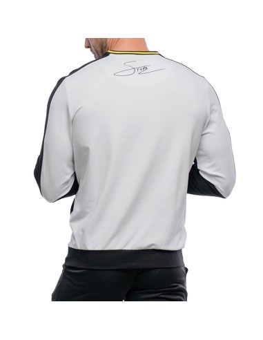 Sudadera Siux Electra Stupa Hombre Blanca/Negra Ss24 |SIUX |Ropa de pádel SIUX