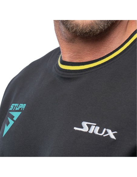 Sudadera Siux Electra Stupa Hombre Blanca/Negra Ss24 |SIUX |Ropa de pádel SIUX