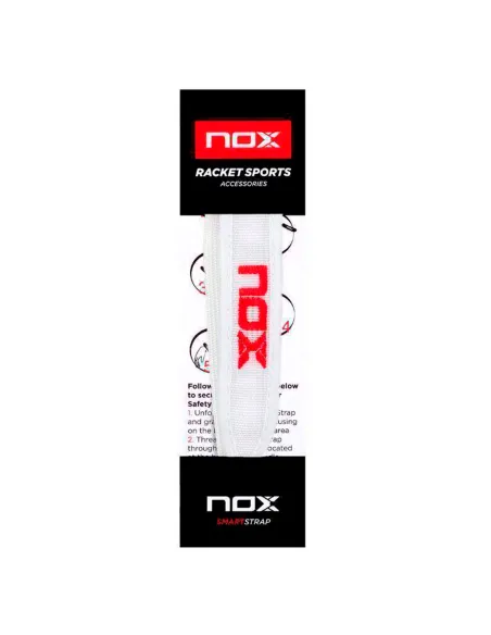 Cordão Nox Smartstrap Luxury Branco Logo Vermelho |NOX |Acessórios de remo