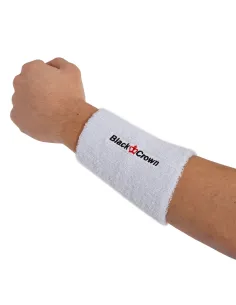 Muñequera Black Crown Long Blanco