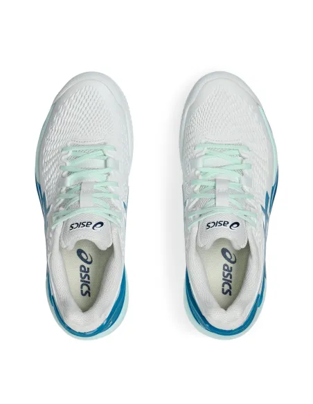 Asics Gel Resolution 9 Clay 1042A224 Verde Blu Donna |ASICS |Scarpe da padel