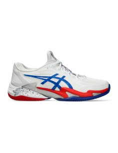 Asics Court Ff 3 Novak Clay 1041A499 Blanc |ASICS |Chaussures de padel