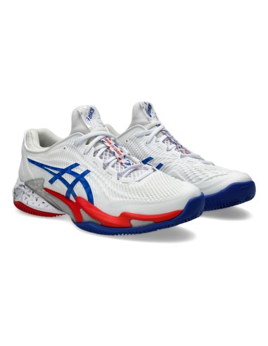 Asics Court Ff 3 Novak Clay 1041A499 Blanc |ASICS |Chaussures de padel