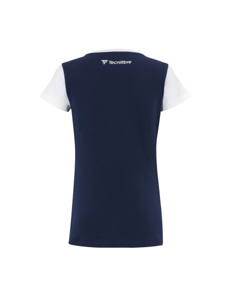 T-Shirt Tecnifibre Perf Marine Blanc Femme |TECNIFIBRE |Vêtements de padel TECNIFIBRE