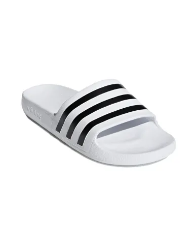 Chinelos Adidas Adilette Aqua Branco Preto Unissex |ADIDAS |Sapatilhas de padel