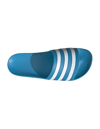 Claquette Tshirt Adidas Adilette Aqua Bleu Blanc Unisexe |ADIDAS |Chaussures de padel