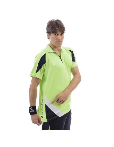 Polo Padel Softee K3 Verde Preto |SOFTEE |Camisas pólo de remo