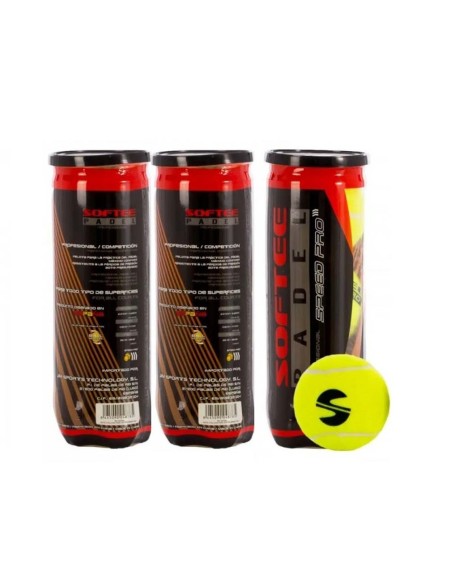 Bote De 3 Pelotas Softee Speed Pro |SOFTEE |Pelotas de pádel
