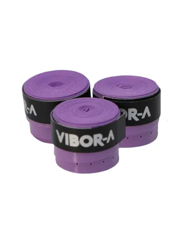 Pack 3 Overgrips Vibor-A Microperfurado Violeta |VIBOR-A |Sobrepunhos