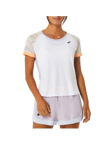 T-shirt Asics Court Graphic SS Top pour femme |ASICS |Vêtements de padel ASICS