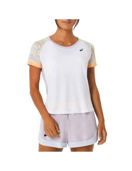 T-SHIRT DE MULHER Asics Court GRAPHIC SS TOP 2042A258 |ASICS |Roupas de remo ASICS