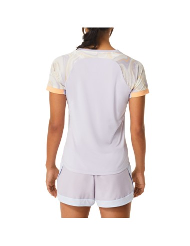 Maglietta da donna Asics Court Graphic Ss Top |ASICS |Abbigliamento da padel ASICS