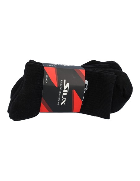 Pack 3 Socks Siux Black Dhaka High Leg |SIUX |SIUX padel clothing