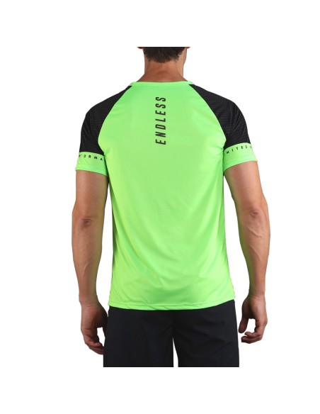 Camiseta Endless Feisty Sleeves 40063 Black Green |ENDLESS |ENDLESS padel clothing