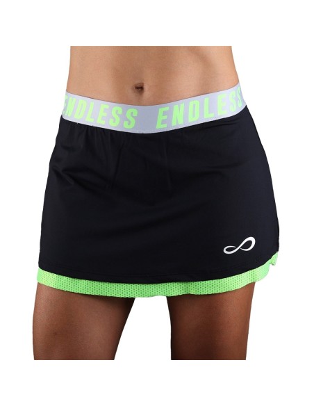 Falda Endless Iconic 40205 Black Green |ENDLESS |Ropa pádel ENDLESS Falda Endless Iconic 40205 Black Green |ENDLESS |Ropa pádel ENDLESS
