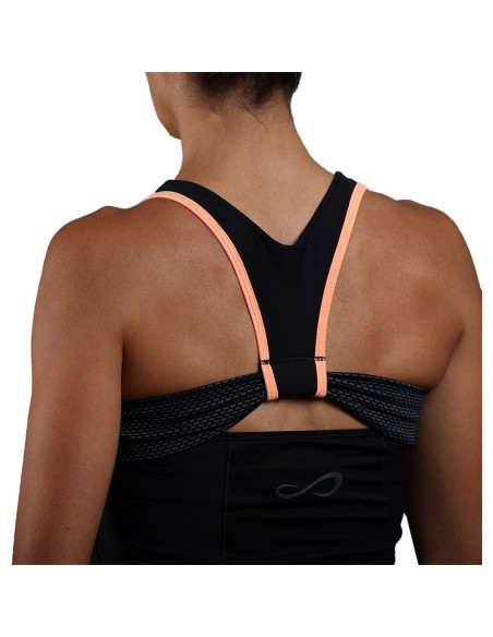 Camiseta Endless Starlett 30200 Black Salmon Mujer |ENDLESS |Abbigliamento da padel ENDLESS