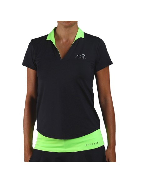 Polo Endless Onyx Sleeves Mujer |ENDLESS |Ropa pádel ENDLESS Polo Endless Onyx Sleeves Mujer |ENDLESS |Ropa pádel ENDLESS
