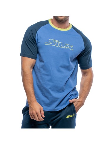 Camiseta masculina de algodão Siux Pansy azul |SIUX |Roupa padel SIUX