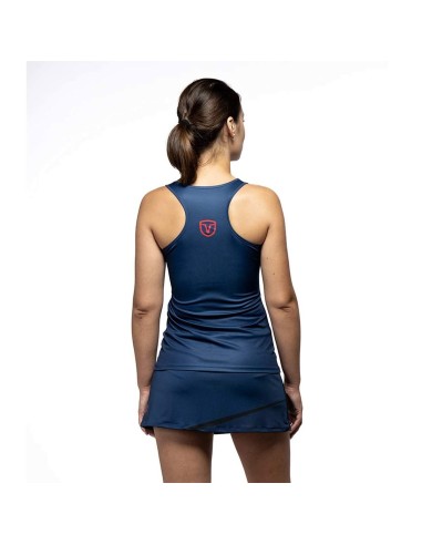 T-Shirt Vairo Sans Manches Club Femme Bleu Foncé |VAIRO |Vêtements de padel