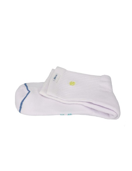 Pack 2 Calcetines Siux Icon Caña Media Blanco/Verde |SIUX |Ropa de pádel SIUX
