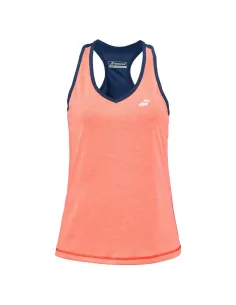 Camiseta Babolat Play Naranja Azul Mujer |BABOLAT |Ropa de pádel BABOLAT