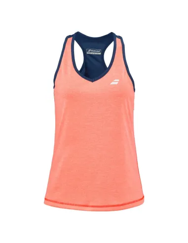 Camiseta Babolat Play Naranja Azul Mujer |BABOLAT |BABOLAT padel clothing